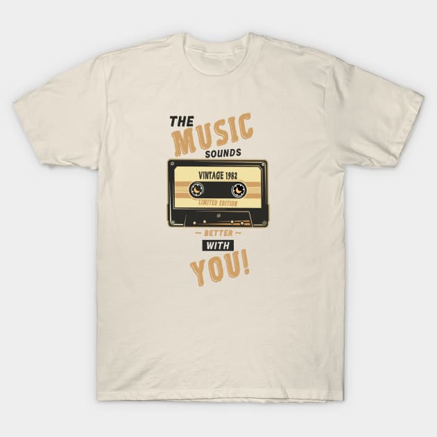 Vintage 1982 - Cassette Tape T-Shirt by Astrea lesgo.